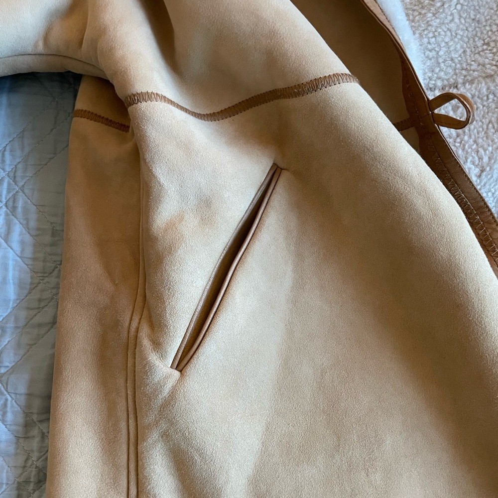 Madewell Suede Oversized Long Jacket (Shearling Coat) Size M NWD $950 NT638 - Picture 15 of 16